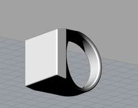 Mens Engravable Signet Ring | 3D