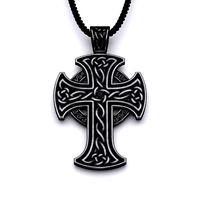 Celtic Cross Pendant with gemstone 011 | 3D