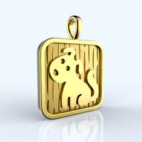 Chinese 12 animals zodiac pendant - Dog | 3D