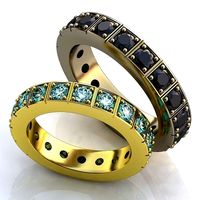 Wedding rings -SET N 12 | 3D