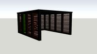 Wooden carport | 3D