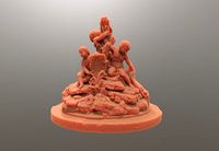 Fountain with three putts | 3D