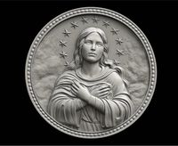 Mary Immaculate Medallion | 3D