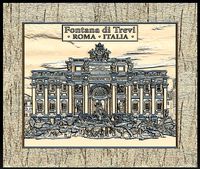 Fontana di Trevi Italy for Embossing Hot foil Technique | 3D