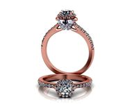 Skull Halo ring Enagagement steampunk ring | 3D