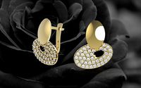 345 Diamond Earrings | 3D