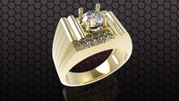 335 Diamond Men Ring | 3D