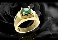323 Diamond Men Ring | 3D