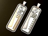 Anubis and Horus Egyptian GodS Pendant | 3D