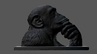 Chimpanzee statue  | 3D
