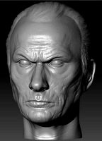 Sculpture Bill Nighy actor portrait for 3d printing   | 3D