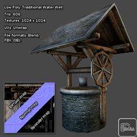 Low Poly: Traditional Water Well