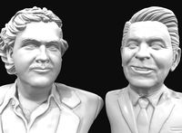 Escobar and Reagan 3D printable portraits pack | 3D