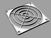 protection grid for 80 mm fan | 3D