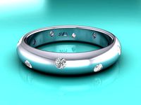 Jewelry Tiffany ETOILE wedding ring Big width | 3D