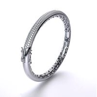Bangle Bracelet with round gemstones 003 | 3D