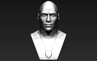 Dwayne Rock Johnson bust 3D printing ready stl obj formats | 3D
