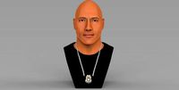 Dwayne Rock Johnson bust ready for full color 3D printing  | 3D