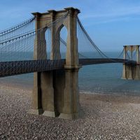 Brooklyn Bridge in 3ds and obj format