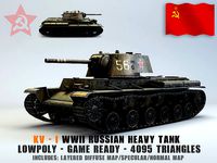 Low Poly KV -1 heavy tank