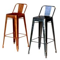 Xavier Pauchard Tolix Style Metal Bar Stool
