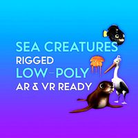 3D Cartoon Sea Creature Pack