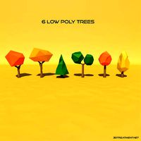 6 Low Poly Trees