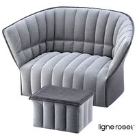Ligne Roset Moel Sofa and Pouf