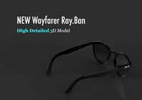 Ray-Ban Wayfarer sunglasses 3D model
