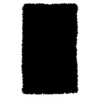 Mongolian fur rug black