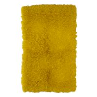 Mongolian fur rug yelow