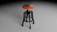 Retro bar stool chair with height adjustment great for VR and AR