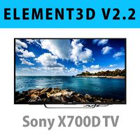 E3D - Sony TV X700D model 3D model