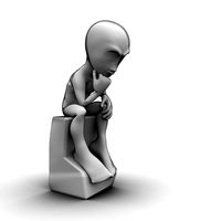 Abstract thinking character