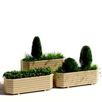 Octagonal trough planter