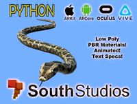 Animated Python AR VR Unity 3dsmax