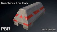 Roadblock - Blockade Low Poly