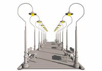 Sidewalk with Lanterns Model