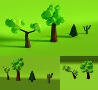 LowPoly Trees .Pack4
