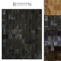 Etched Scallop Cowhide Rug RH carpet