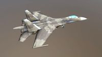 Aircraft SU-27  brown khaki