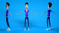Cartoon Boy Rigged 3D model