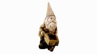 Garden gnome with wheelbarrow