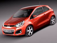 Kia Rio 3door Hatchback 2012 3D Model