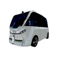 Driverless shuttle bus Navya Arma low polygon