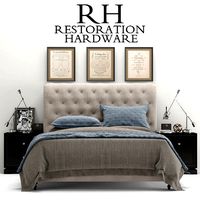 RH Chesterfield Tufted Fabric Bed