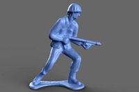 Green Army Men Flamethrower 3D model