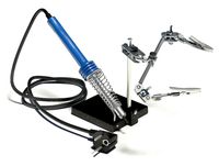 Soldering iron with third hand tool
