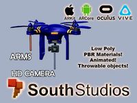 Animated Drone AR VR Unity 3dsmax