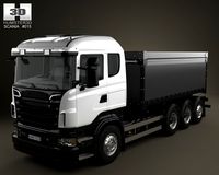 Scania R 730 Tipper Truck 2010 3D Model